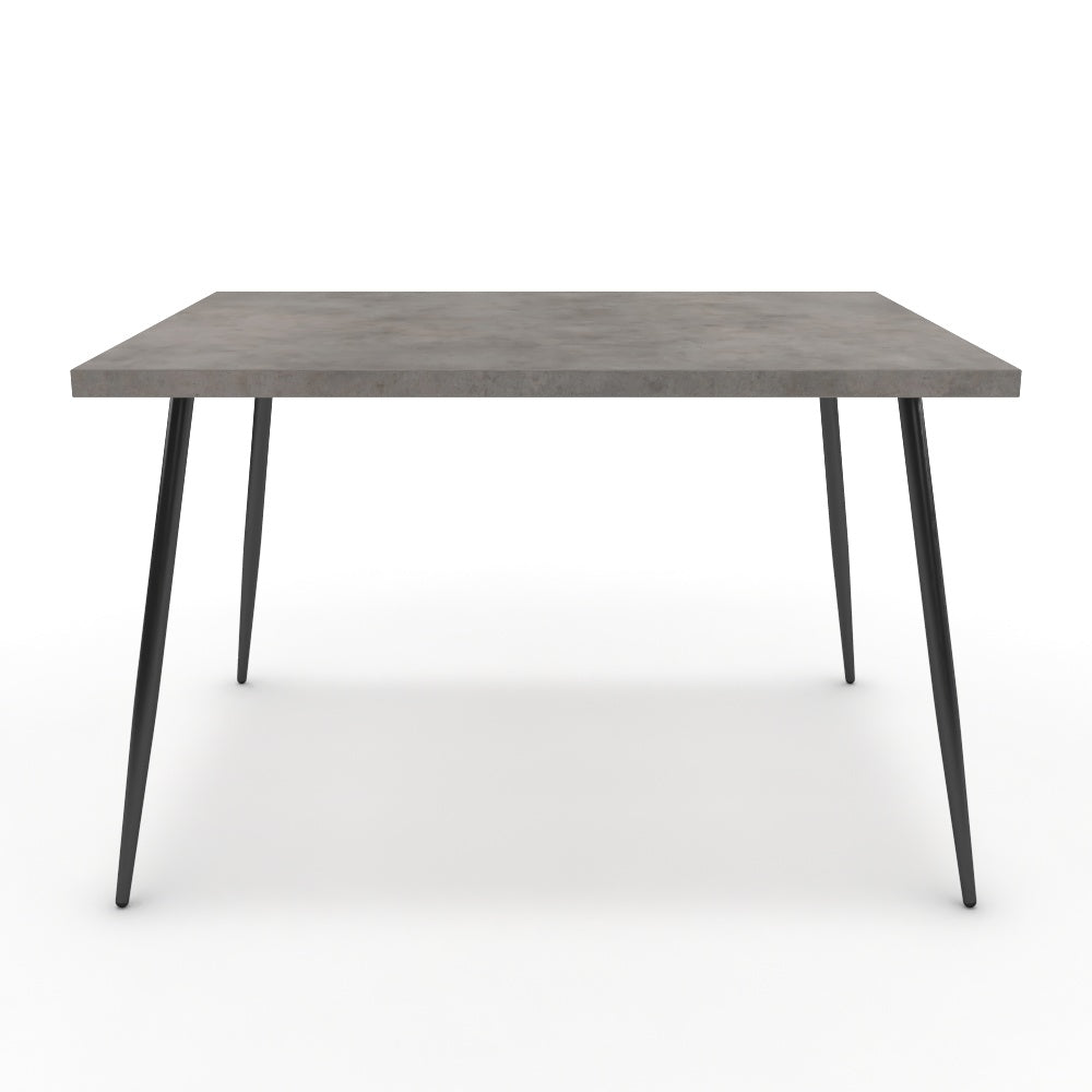 Étkezőasztal - Manu fekete lábbal - Vil.szürke Chicago beton, méret: 120x90