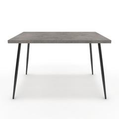 Étkezőasztal - Manu fekete lábbal - Vil.szürke Chicago beton, méret: 120x90