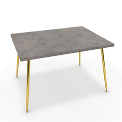 Étkezőasztal - Manu arany lábbal - Vil.szürke Chicago beton, méret: 120x90