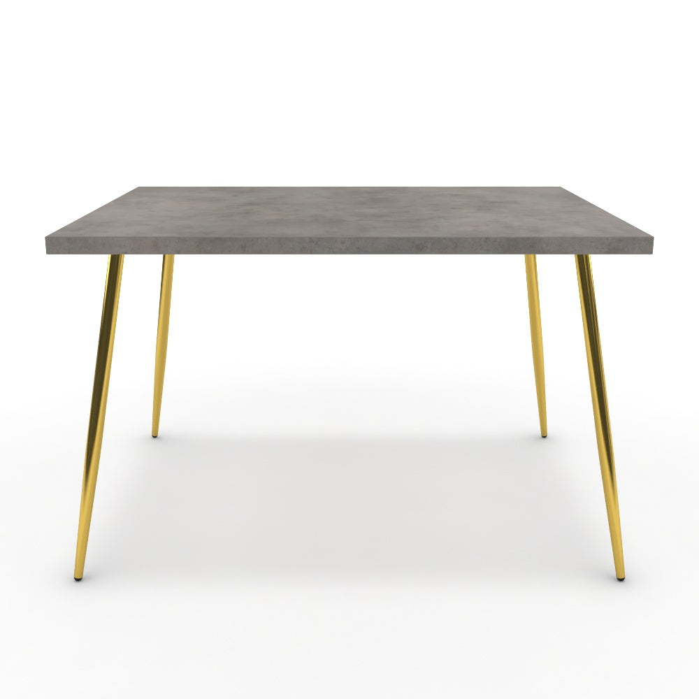 Étkezőasztal - Manu arany lábbal - Vil.szürke Chicago beton, méret: 120x90