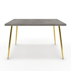 Étkezőasztal - Manu arany lábbal - Vil.szürke Chicago beton, méret: 120x90