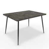 Étkezőasztal - Manu fekete lábbal - Antracit metal rock, méret: 120x90