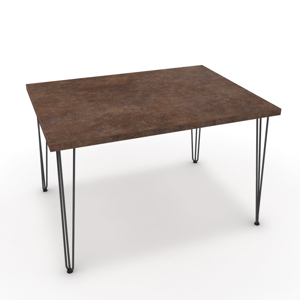 Étkezőasztal - Linga fekete lábbal - Ferro bronz, méret: 120x90