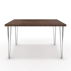 Étkezőasztal - Linga króm lábbal - Ferro bronz, méret: 120x90