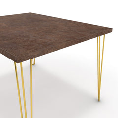 Étkezőasztal - Linga arany lábbal - Ferro bronz, méret: 120x90