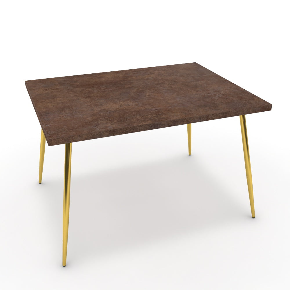 Étkezőasztal - Manu arany lábbal - Ferro bronz, méret: 120x90