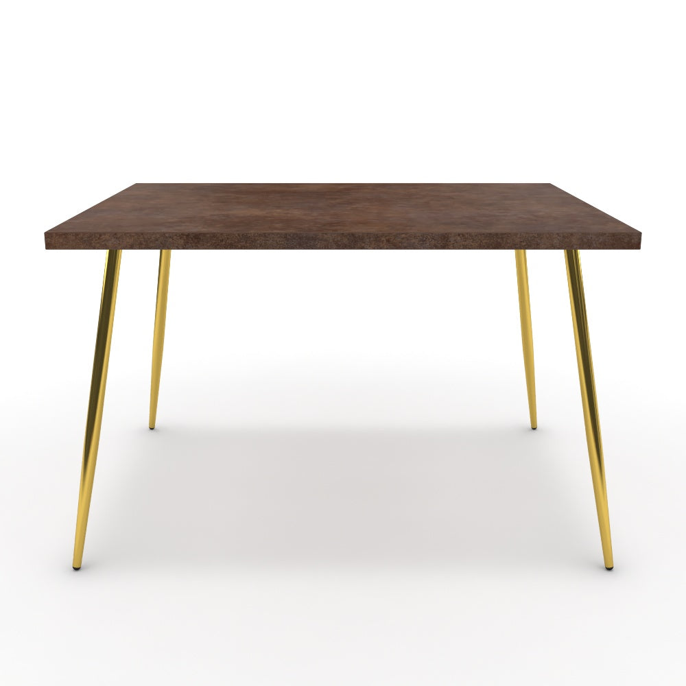 Étkezőasztal - Manu arany lábbal - Ferro bronz, méret: 120x90