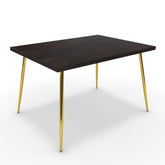 Étkezőasztal - Manu arany lábbal - Fekete-arany metál pala, méret: 120x90