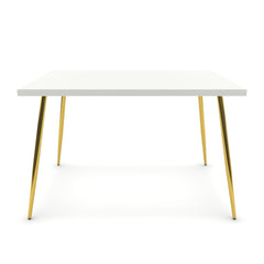 Étkezőasztal - Manu arany lábbal - Alpesi fehér, méret: 120x90