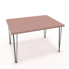 Étkezőasztal - Linga fekete lábbal - Antik rózsaszín, méret: 120x90