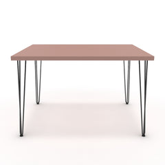 Étkezőasztal - Linga fekete lábbal - Antik rózsaszín, méret: 120x90