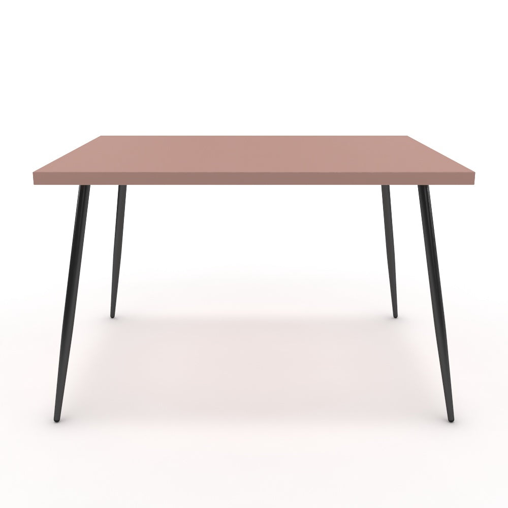 Étkezőasztal - Manu fekete lábbal - Antik rózsaszín, méret: 120x90