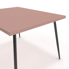 Étkezőasztal - Manu fekete lábbal - Antik rózsaszín, méret: 120x90