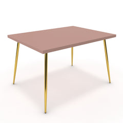 Étkezőasztal - Manu arany lábbal - Antik rózsaszín, méret: 120x90