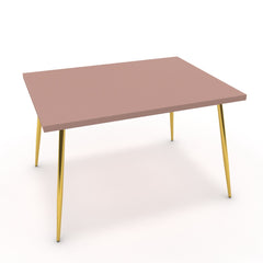 Étkezőasztal - Manu arany lábbal - Antik rózsaszín, méret: 120x90
