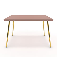 Étkezőasztal - Manu arany lábbal - Antik rózsaszín, méret: 120x90