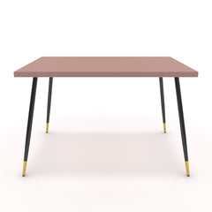 Étkezőasztal - Manu fekete és arany lábbal - Antik rózsaszín, méret: 120x90