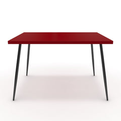 Étkezőasztal - Manu fekete lábbal - Chilli piros, méret: 120x90