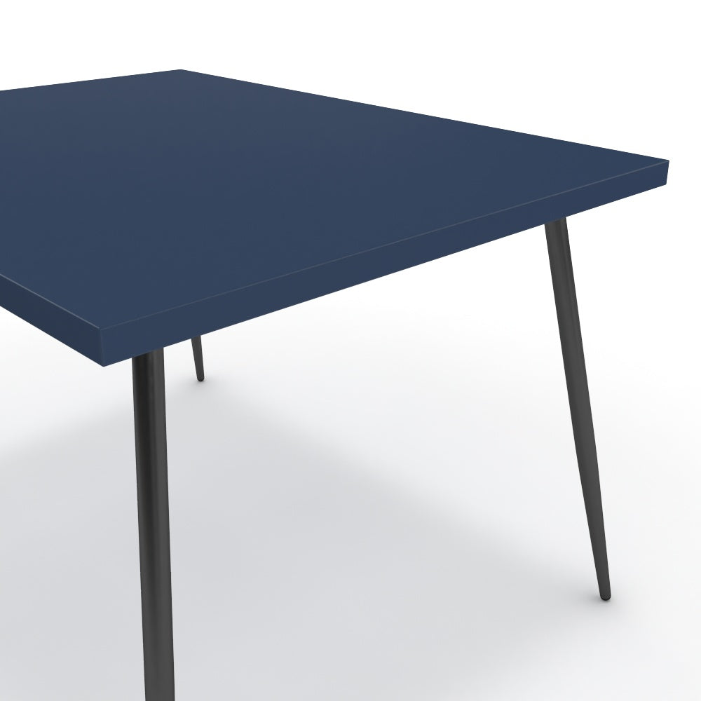 Étkezőasztal - Manu fekete lábbal - Tiroli kék, méret: 120x90