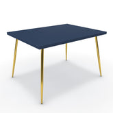 Étkezőasztal - Manu arany lábbal - Tiroli kék, méret: 120x90
