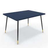 Étkezőasztal - Manu fekete és arany lábbal - Tiroli kék, méret: 120x90