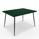 Étkezőasztal - Manu fekete lábbal - Forest zöld, méret: 120x90