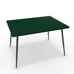 Étkezőasztal - Manu fekete lábbal - Forest zöld, méret: 120x90