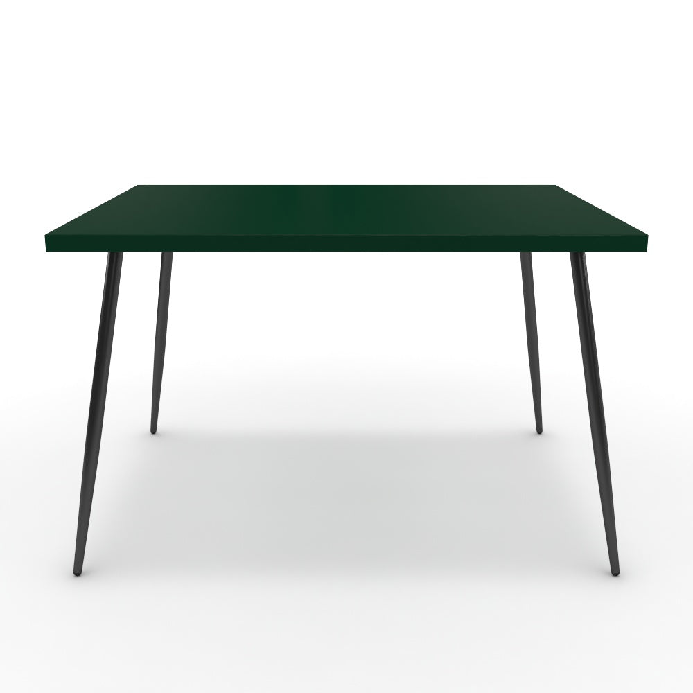 Étkezőasztal - Manu fekete lábbal - Forest zöld, méret: 120x90