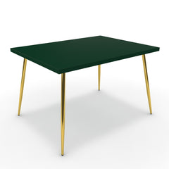 Étkezőasztal - Manu arany lábbal - Forest zöld, méret: 120x90