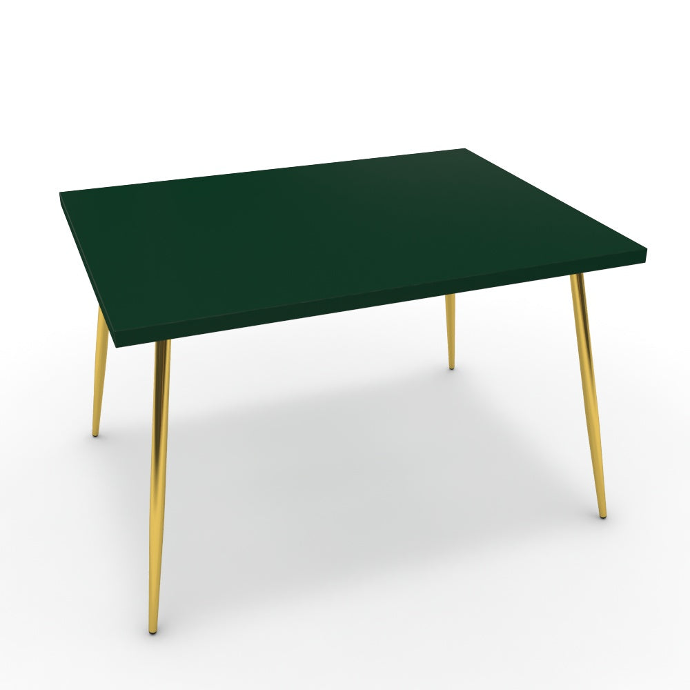 Étkezőasztal - Manu arany lábbal - Forest zöld, méret: 120x90