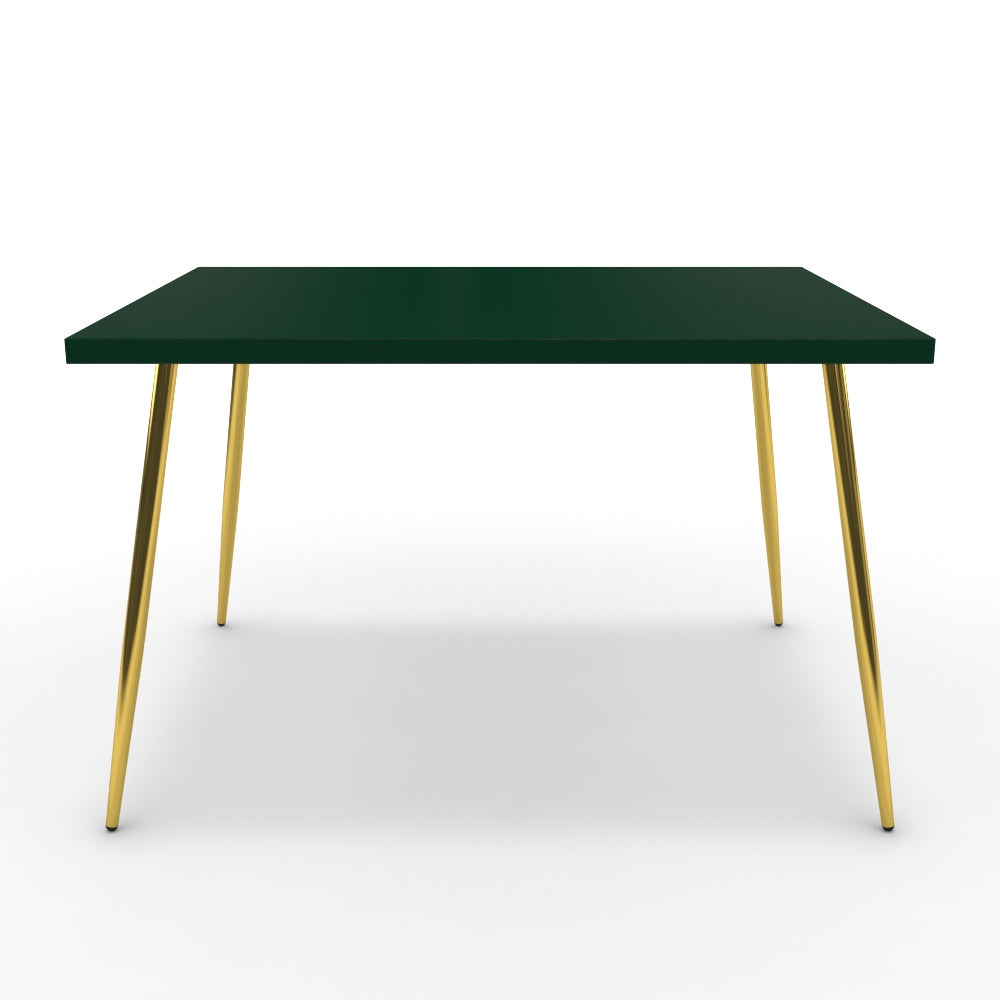 Étkezőasztal - Manu arany lábbal - Forest zöld, méret: 120x90