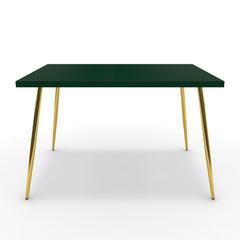 Étkezőasztal - Manu arany lábbal - Forest zöld, méret: 120x90