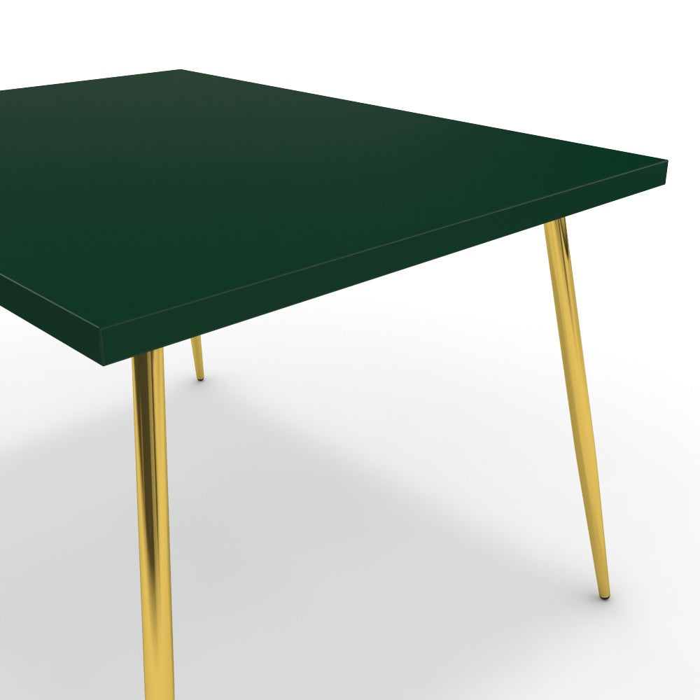 Étkezőasztal - Manu arany lábbal - Forest zöld, méret: 120x90