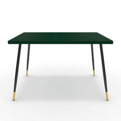 Étkezőasztal - Manu fekete és arany lábbal - Forest zöld, méret: 120x90