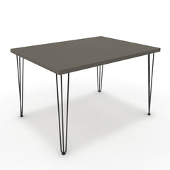 Étkezőasztal - Linga fekete lábbal - Fosszil szürke, méret: 120x90