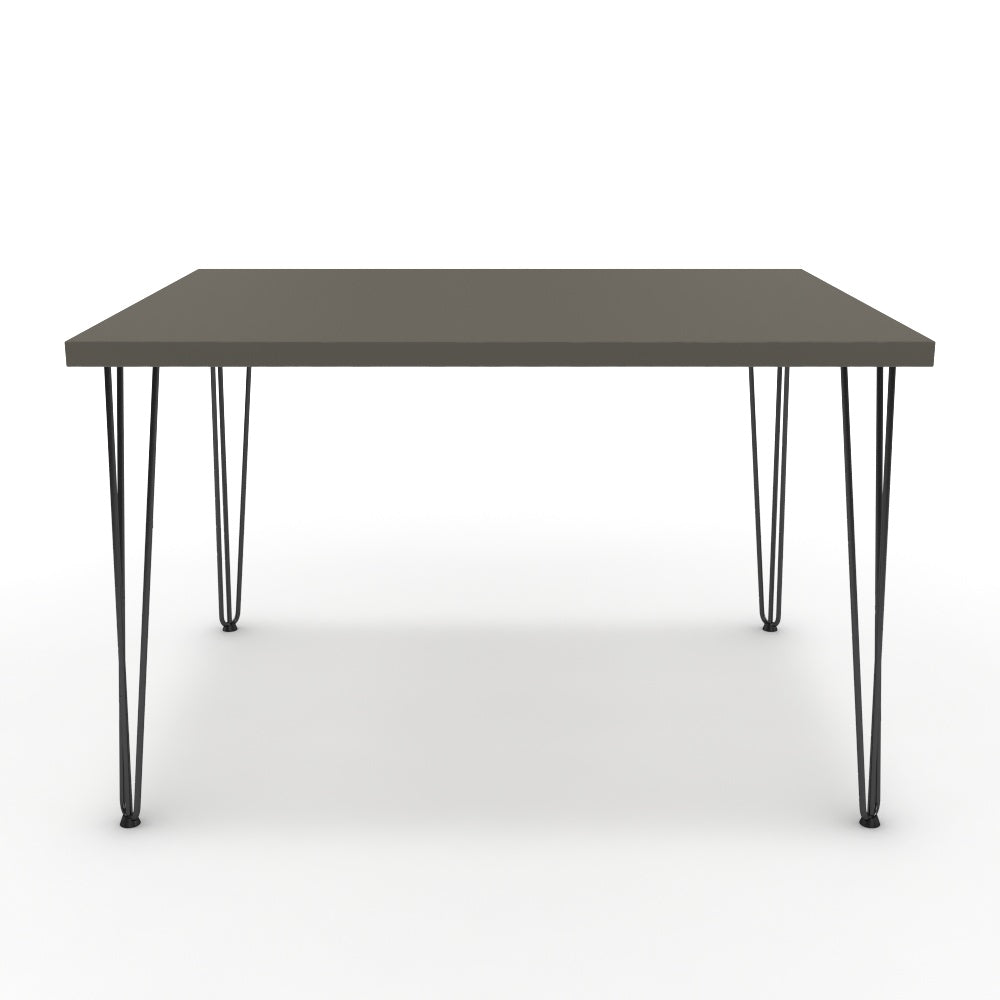 Étkezőasztal - Linga fekete lábbal - Fosszil szürke, méret: 120x90