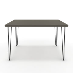 Étkezőasztal - Linga fekete lábbal - Fosszil szürke, méret: 120x90