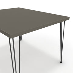 Étkezőasztal - Linga fekete lábbal - Fosszil szürke, méret: 120x90