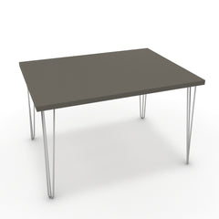 Étkezőasztal - Linga króm lábbal - Fosszil szürke, méret: 120x90