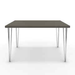 Étkezőasztal - Linga króm lábbal - Fosszil szürke, méret: 120x90