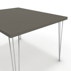 Étkezőasztal - Linga króm lábbal - Fosszil szürke, méret: 120x90