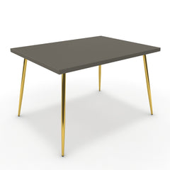 Étkezőasztal - Manu arany lábbal - Fosszil szürke, méret: 120x90