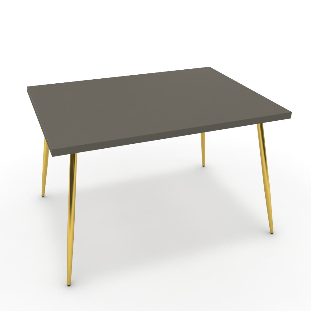 Étkezőasztal - Manu arany lábbal - Fosszil szürke, méret: 120x90