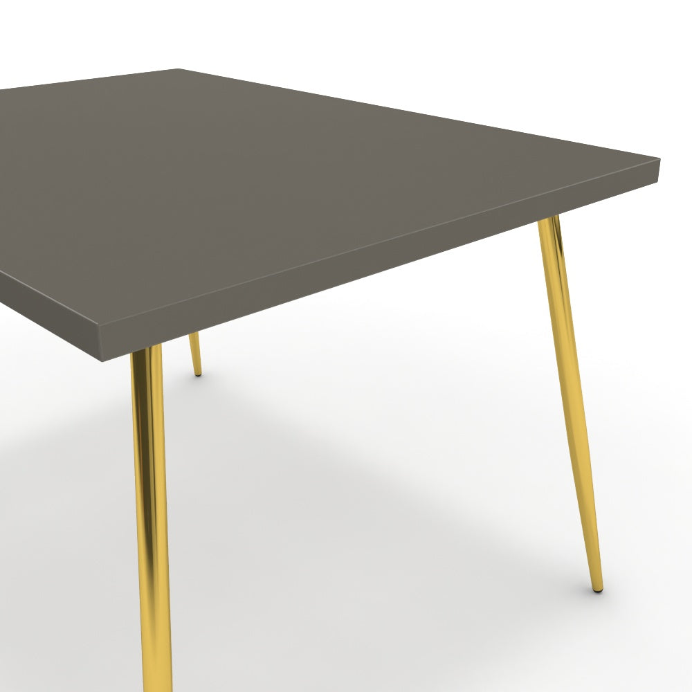 Étkezőasztal - Manu arany lábbal - Fosszil szürke, méret: 120x90