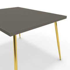 Étkezőasztal - Manu arany lábbal - Fosszil szürke, méret: 120x90