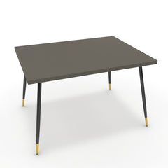 Étkezőasztal - Manu fekete és arany lábbal - Fosszil szürke, méret: 120x90