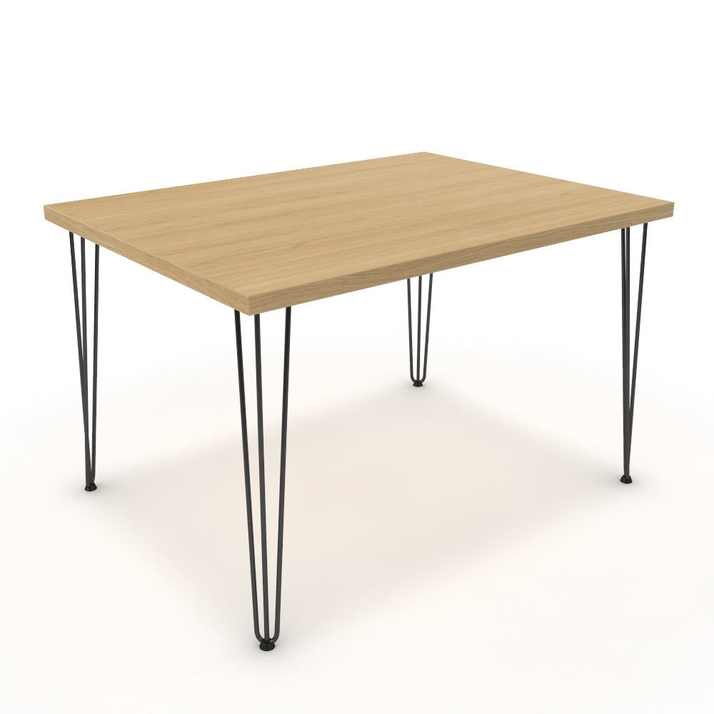 Étkezőasztal - Linga fekete lábbal - Vicenza tölgy, méret: 120x90