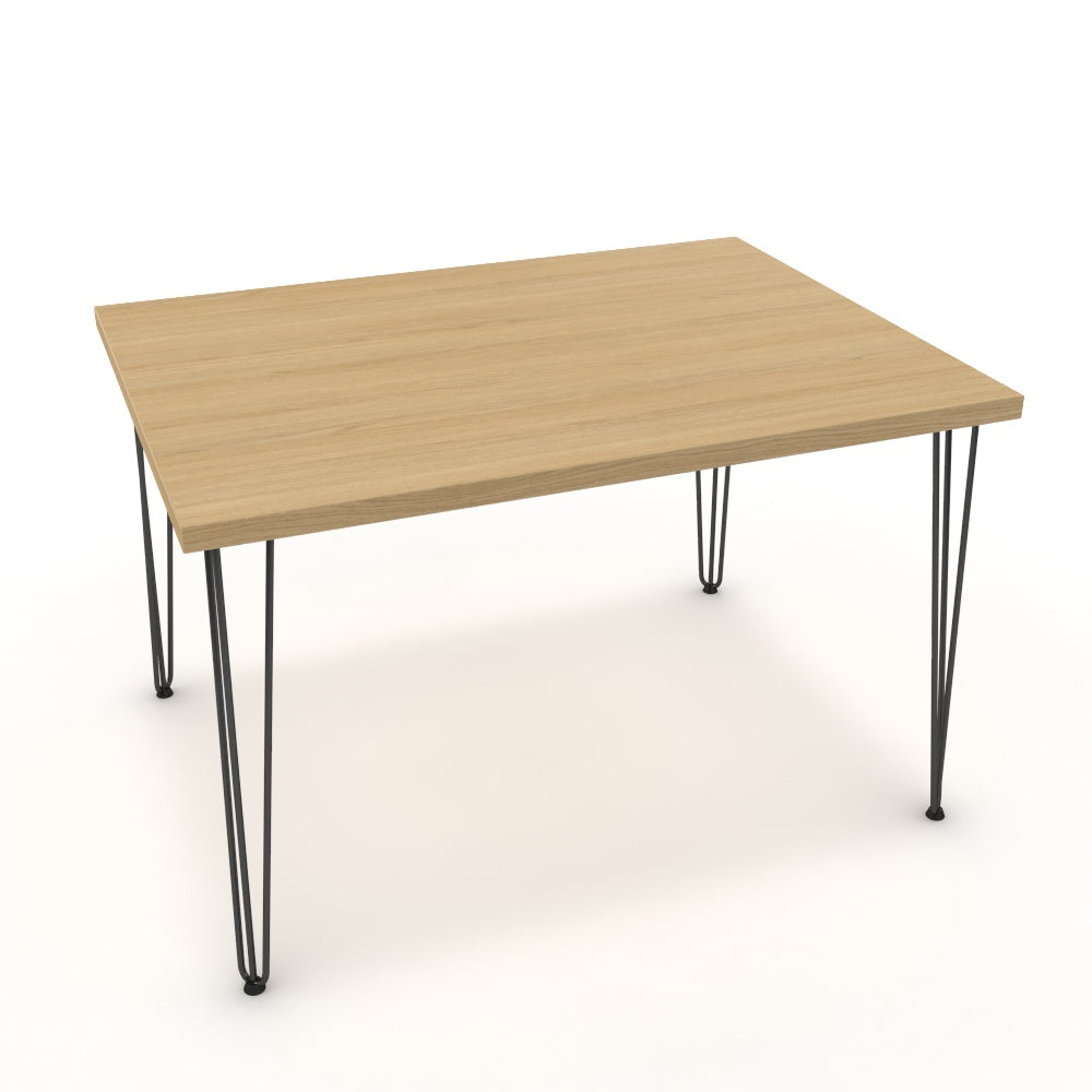 Étkezőasztal - Linga fekete lábbal - Vicenza tölgy, méret: 120x90