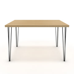 Étkezőasztal - Linga fekete lábbal - Vicenza tölgy, méret: 120x90