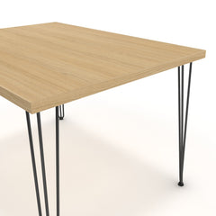 Étkezőasztal - Linga fekete lábbal - Vicenza tölgy, méret: 120x90